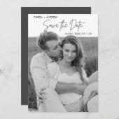 Schetste aankondiging Foto Sla de datum op (Voorkant / Achterkant)