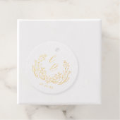 Schetste  Bloei Huwelijk Monogram Bedankjes Labels (Met doos)