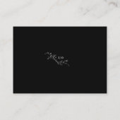 Schetste Bloemen QR Code Wit op Black Wedding Informatiekaartje (Achterkant)