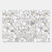 Schetste Bloemenweide Blush Waterverf Inpakpapier Vel (Voorkant)