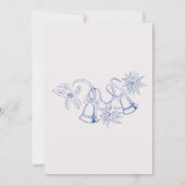 Schetste  Blue Golden Christmas Party Kaart (Achterkant)