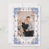 Schetste  Blue Golden foto Feestdagenkaart (Voorkant)