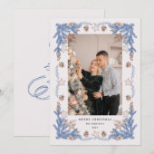 Schetste  Blue Golden foto Feestdagenkaart (Voorkant / Achterkant)