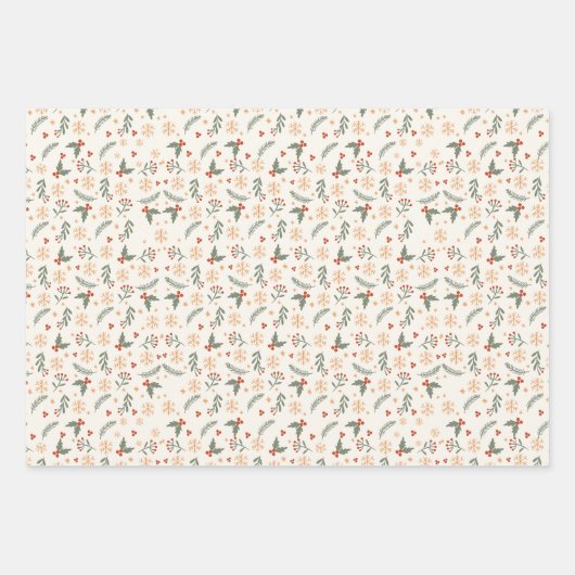 Schetste Boho Trees Holiday Wrapping Paper (Voorkant 3)