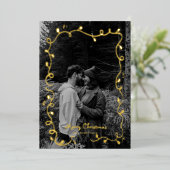 Schetste Kerstlicht Schattigee Foto Vakantie Kaart (Staand Voorkant)