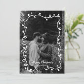 Schetste Kerstlicht Schattigee Foto Vakantie Kaart (Staand voorkant)