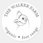 Schetste kippeneieren Boerderijen Ronde Sticker (Voorkant)