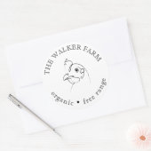 Schetste kippeneieren Boerderijen Ronde Sticker (Envelop)