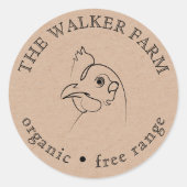 Schetste kippeneieren Boerderijen Ronde Sticker (Voorkant)