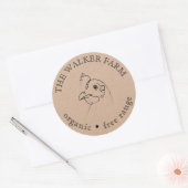 Schetste kippeneieren Boerderijen Ronde Sticker (Envelop)