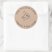 Schetste kippeneieren Boerderijen Ronde Sticker (Tas)