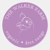 Schetste kippeneieren Boerderijen Ronde Sticker (Voorkant)