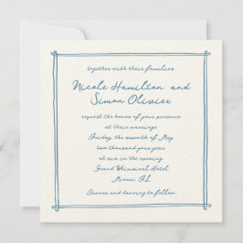 Schetste lijst Blauwe grillige Hand getrokken brui Kaart