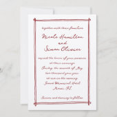 Schetste lijst grillige hand getekend bruiloft kaart (Voorkant)