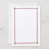 Schetste lijst grillige hand getekend bruiloft kaart (Achterkant)