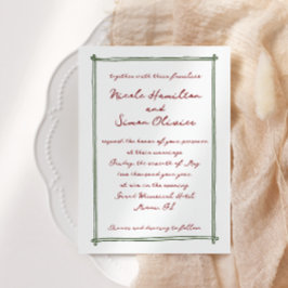 Schetste lijst grillige hand getekend bruiloft kaart