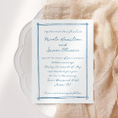 Schetste lijst grillige hand getekend bruiloft kaart