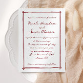 Schetste lijst grillige hand getekend bruiloft kaart