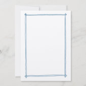 Schetste lijst grillige hand getekend bruiloft kaart (Achterkant)