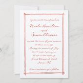 Schetste lijst grillige hand getekend bruiloft kaart (Voorkant)