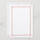 Schetste lijst grillige hand getekend bruiloft kaart (Achterkant)