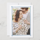 Schetste lijst grillige hand getekend foto bruilof kaart (Achterkant)