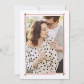 Schetste lijst grillige hand getekend foto bruilof kaart (Achterkant)