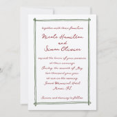 Schetste lijst grillige hand getekend foto bruilof kaart (Voorkant)