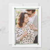 Schetste lijst grillige hand getekend foto bruilof kaart (Achterkant)