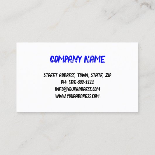 Schetste Race Auto Body Paint Service Visitekaartje (Achterkant)