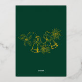 Schetste rode kerstfeest folie feestdagenkaart (Achterkant)