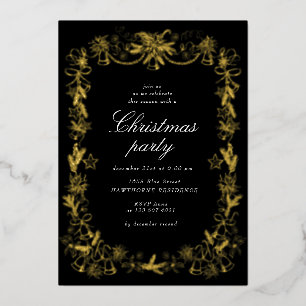 Schetste  rode kerstfeest folie feestdagenkaart