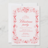 Schetste rode kerstfeest kaart (Voorkant)