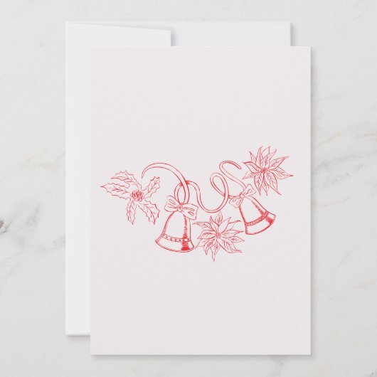 Schetste rode kerstfeest kaart (Achterkant)