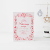 Schetste  rode kerstfeest kaart