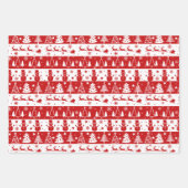 Schetste rood wit vakantie inpakpapier (Voorkant)