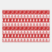 Schetste rood wit vakantie inpakpapier vel (Voorkant 2)