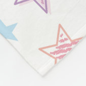 Schetste sterren patroon fleece deken (Hoek)