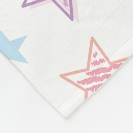 Schetste sterren patroon fleece deken (Hoek)