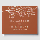 Schetste Terracotta Bloemen Fotobruiloft Gastenboek (Voorkant)