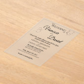 Schetste vlinders Acryl bruiloft uitnodiging (Laagn)