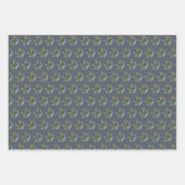 Schetste Winter Branches Holly en Spruce Pattern Inpakpapier Vel (Voorkant 3)