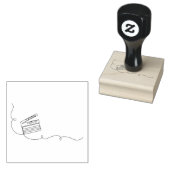 Schetstekening afzetten rubberstempel (Gestempeld)