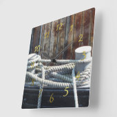 Schetstouw van een schip vierkante klok (Hoek)