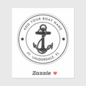Schetter van een boot en naamgeving-gebruiken bij sticker (Vel)