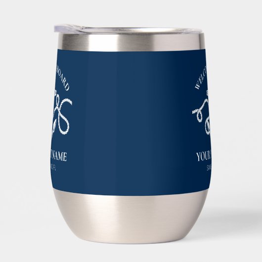 Schetteranker Aangepaste bootnaam marineblauw (Rechts)