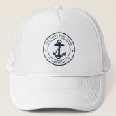 Schetteranker Aangepaste Bootnaam Trucker Pet (Voorkant)