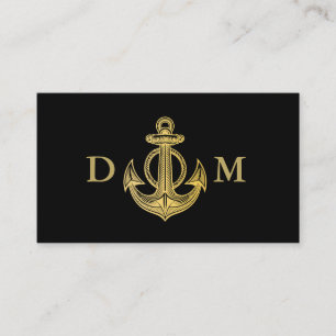 Schetteranker Bootkapitein Monogram Zwarte Visitekaartje