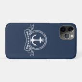 Schetteranker Bootnaam Marineblauw Case-Mate iPhone Case (Achterkant (horizontaal))