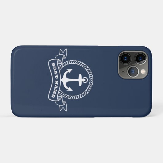 Schetteranker Bootnaam Marineblauw Case-Mate iPhone Case (Achterkant (horizontaal))
